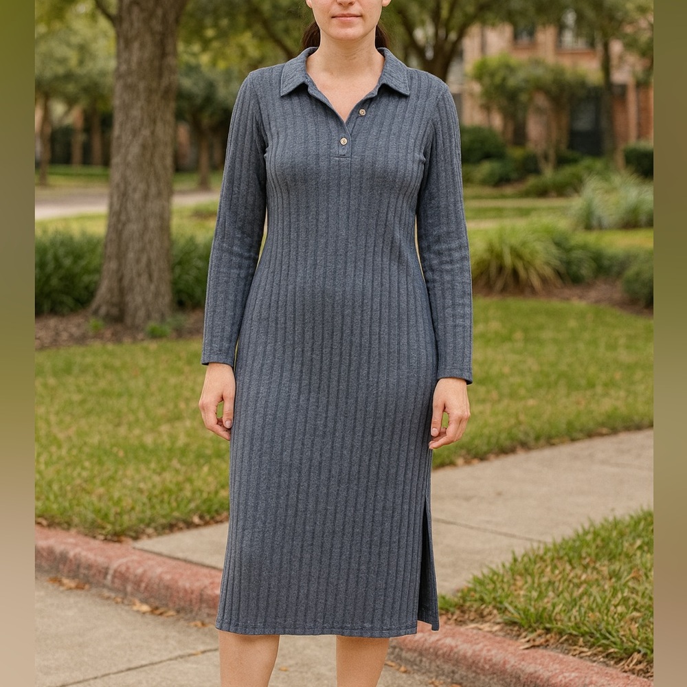 Sweater dress color blue size Medium